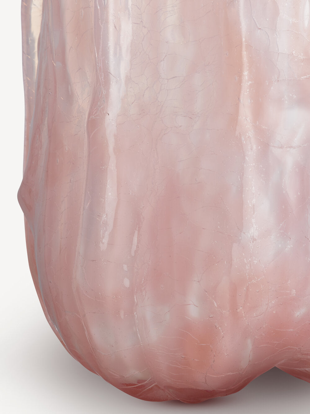 Crackle vase, pink pearl - H27 cm.